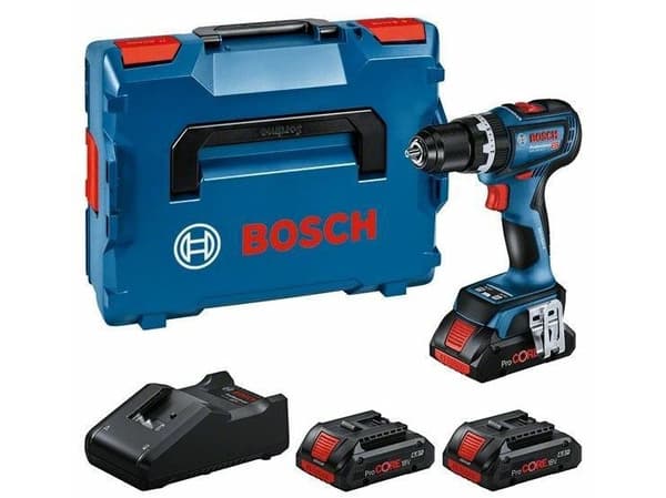 Blå Bosch Slagboremaskine GSB 18V-90 C 3x4,0Ah