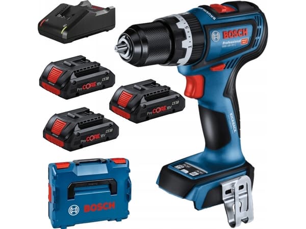 Blå Bosch Slagboremaskine GSB 18V-90 C 3x4,0Ah