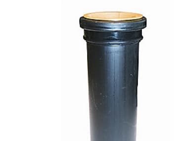 GEBERIT PEH WC-liitäntä, 110mm, painokäymälään/painokäymälään, musta