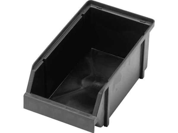 raaco ESD Lagerkasse 4-280, Polypropylen, Sort, 5 kg, 125 mm, 228 mm, 101 mm