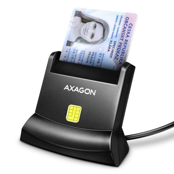 AXAGON CRE-SM4N Chipkortläsare Svart