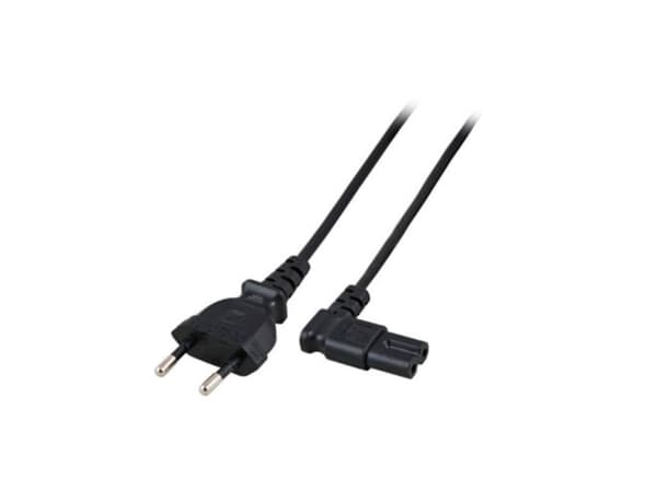 ACT Powercord Euro male - C7 female (angled left/right) black 3 m