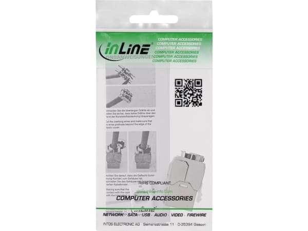 InLine 76202P, RJ45, Hopea, Naaras/naaras, Suora, Cat6a, 22/23/24/26