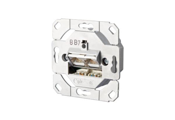 METZ CONNECT 1307381200-I, 2 x RJ-45, Silver, 1 styck