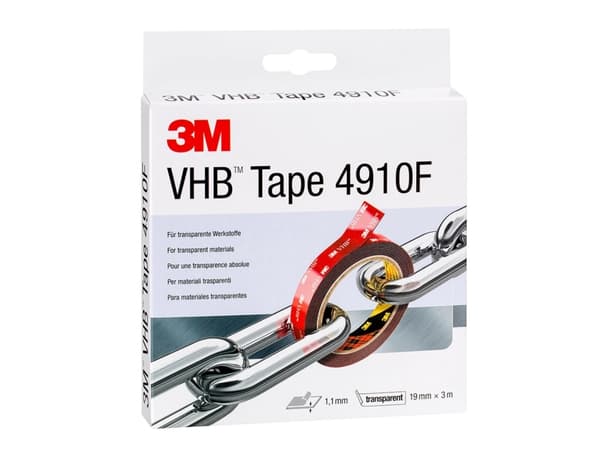 3M 4910193, Transparent, 3 m, 19 mm, 1 mm, 1 styck