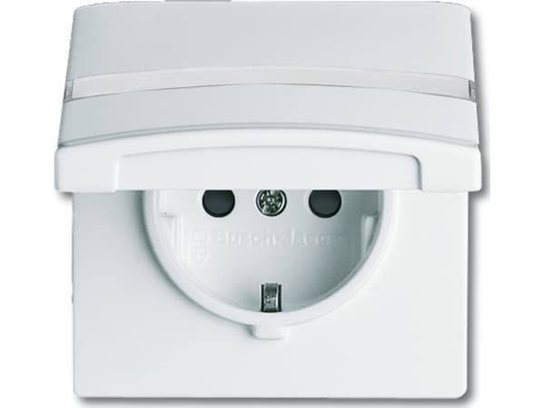 Busch-Jaeger 2064-0-0301, CEE 7/3, 2P+E, Hvid, IP44, 250 V, 16 A