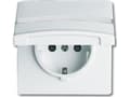 Miniatyrbild 4 av 4: Busch-Jaeger 2064-0-0301, CEE 7/3, 2P+E, Hvid, IP44, 250 V, 16 A