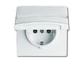 Miniatyrbild 1 av 4: Busch-Jaeger 2064-0-0301, CEE 7/3, 2P+E, Hvid, IP44, 250 V, 16 A