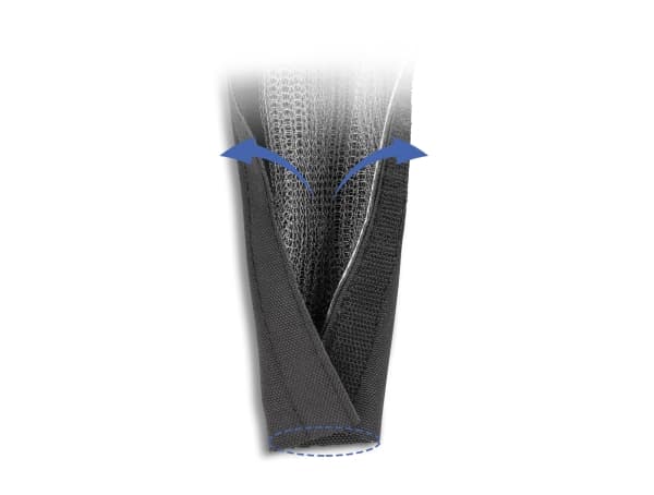 Delock - Kabelhanteringsfodral - 30 mm, braided, EMI shielding, heat resistant, with hook-and-loop fasteners - 1 m - svart