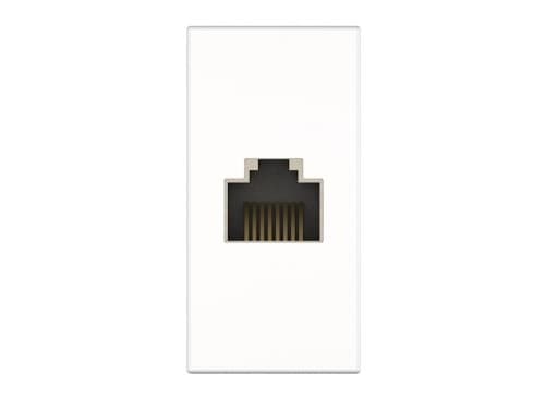 Kindermann 7464000423, RJ-45, 1 moduuli(a), 6a, Valkoinen, Muovi