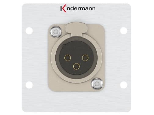 Kindermann 7444000412, XLR, 1 modul(er), aluminium, aluminium, 50 mm, 3,2 cm Gjuten aluminium
