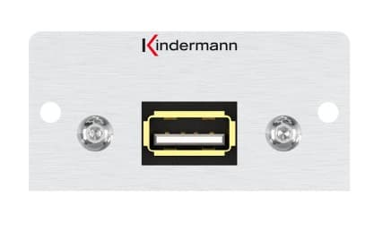 Kindermann 7444000822, USB, 1 modul(er), Aluminium, Aluminium, 4,2 cm