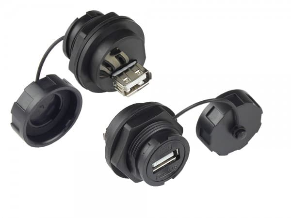 Alcasa IC04-U206, USB A, Sort, Hunstik, Lige, Polybuteenitereftalaatti (PBT), Polyvinyylikloridi (PVC), IP65, IP67