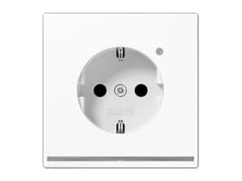 JUNG LS 1520-O WW LNW, Typ F, 1 modul/-er, 2P, Vit, Termoplast, Energiljus