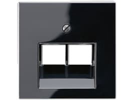 JUNG A 569-2 BFPLUA SW, Musta, Termoplastinen, JUNG, UAE 2 x 8 UPO, UAE 8-8 UPO, UAE 8-8 UPOK6E, UAE 8-8 UPOK6, MK-POF-2UAE, RJ-45, 1 kpl