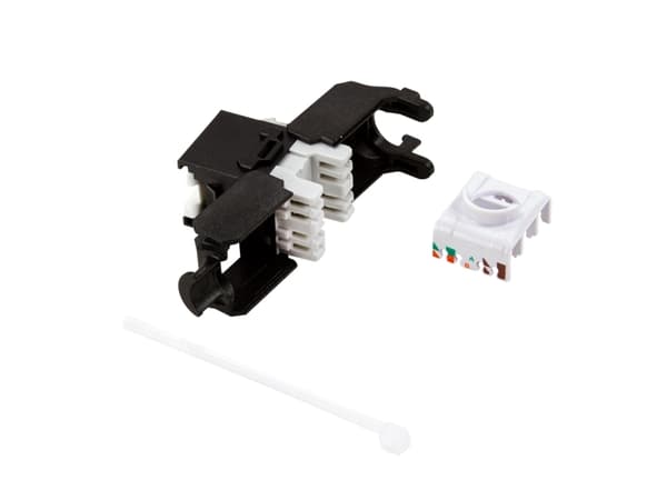 LogiLink Keystone-moduuli Cat.6A, suojaamaton, EC-testattu, muovia, tukee Power over HDBaseT (PoHDBaseT) - 1 kpl (NK3999)
