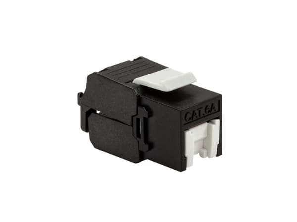 LogiLink Keystone-moduuli Cat.6A, suojaamaton, EC-testattu, muovia, tukee Power over HDBaseT (PoHDBaseT) - 1 kpl (NK3999)