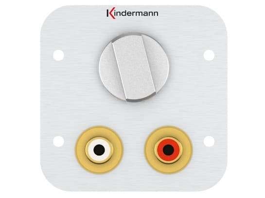 Kindermann 7441000518, 2 x RCA, 1 modul(er), aluminium, aluminium, 54 mm, 3,5 cm Gjuten aluminium