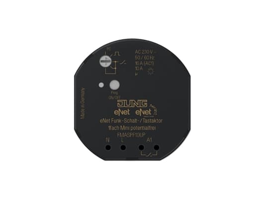 JUNG FM AS PF 10 UP, Vekslingsaktuator, Flush-montert, 868 MHz, 20 mW, 100 m, Sort