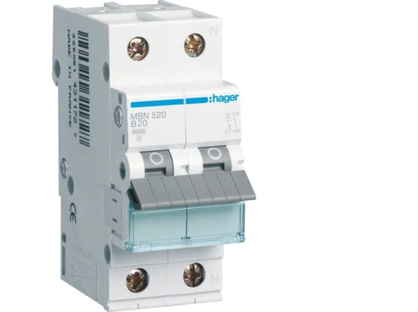 Hager MBN520, 50 - 60 hz, 20 A, 2P