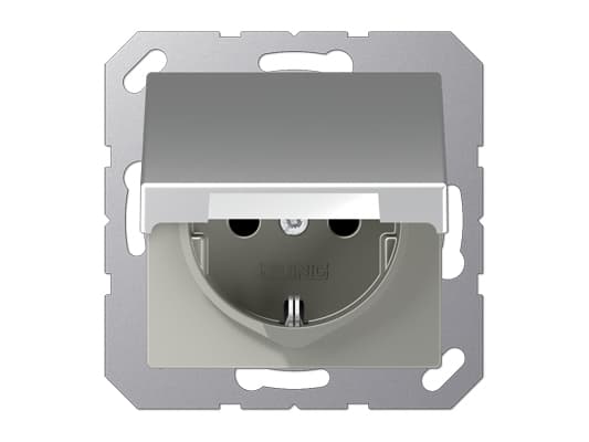 JUNG A 1520 BFKIKL AL, Typ F, Gjuten aluminium, Termoplast, 250 V, 16 A