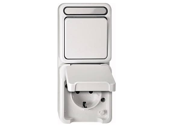 Merten MEG3494-8029, CEE 7/3, CEE 7/4, Grå, IP44, 250 V, 16 A