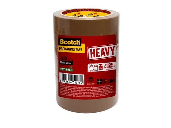 3M HV5066TB, Brun, Förpackning, 66 m, 50 mm, 3 styck