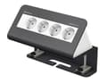 Pikkukuva 1 / 3: Kindermann CablePort desk² - Pistorasiakotelo - pinta-asennettava - virtalähde X 4 - liuskekivenharmaa, RAL 7015 (7430000074)