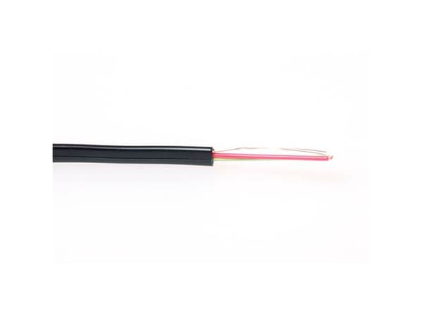 EFB NORDIC Telefonkabel flat, PVC 1x6xAWG26 svart, 100 m ring, kabeldiameter 6,8 x 2,35 mm - (100 meter)