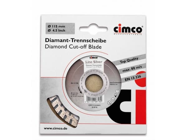 Cimco 208718, Sliphjul, Betong, Sten, Diamond, Silver, Rund, 2,22 cm