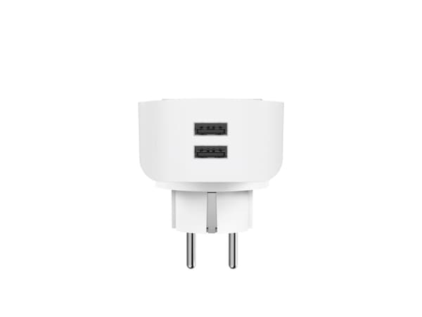 Hama USB, 2,4 MHz, Vit, IP20, 3680 W, 5 V, 2,1 A