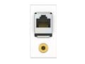 Pikkukuva 1 / 2: Kindermann 7464000587, RJ-45 + 3.5mm, 1 moduuli(a), 6a, Valkoinen, Muovi, 4,7 cm