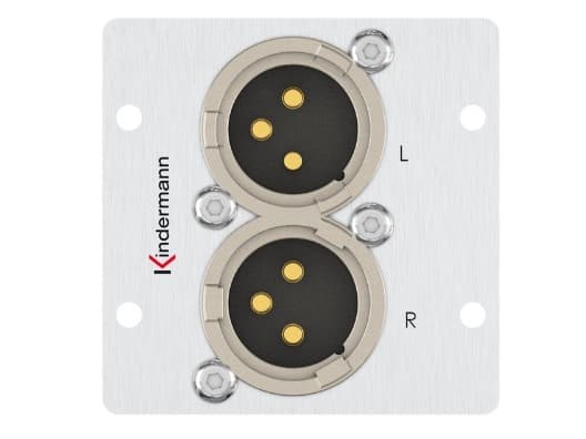 Kindermann 7444000578, XLR, 1 modul(er), aluminium, aluminium, 50 mm, 5 cm