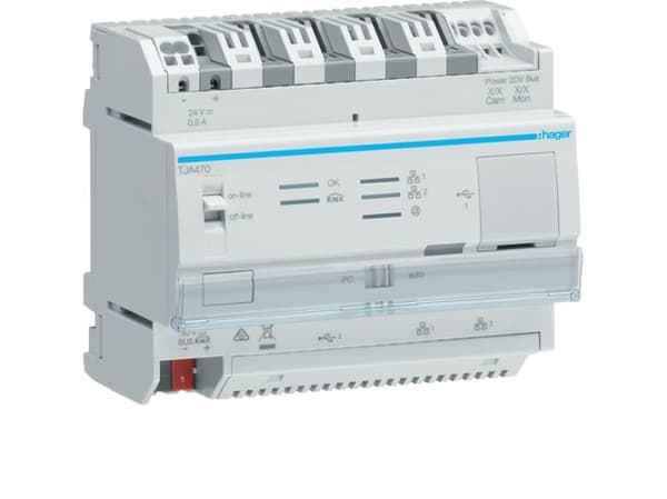 Hager TJA470, Persienne-aktuator, Montert med DIN-skinner, 10 kanaler, Hvit, 0,5 A, -5 - 45 °C