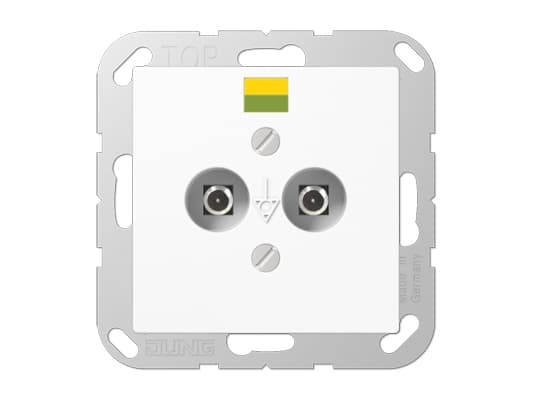 JUNG A 565-2 WW, 2P, Valkoinen, Duroplast