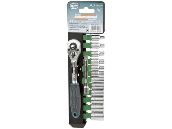 Brüder Mannesmann M29114 1/4 (6,3 mm) hylssats 4, 4,5, 5, 5,5, 6, 7, 8, 9, 10, 11, 12, 13, 14