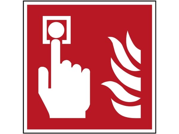 Brady ISO 7010 turvallisuuskyltti - Sammutusletku, neliö, valkoinen ja punainen, polyesteri, 1kpl (PIC F002-200x200-PE-CRD/1)