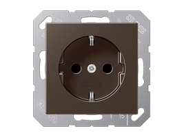 JUNG A 1520 KI MO, CEE 7/3, Ruskea, Duroplast, 250 V, 16 A, 55 mm