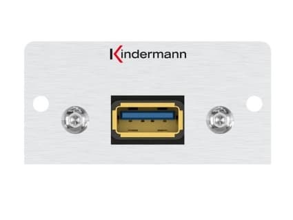 Kindermann 7444000828, USB, 1 moduuli(t), USB 3.2 Gen 1 (3.1 Gen 1), alumiini, alumiini, 50 mm