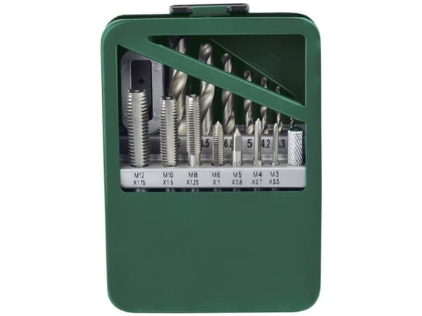 Brüder Mannesmann M53215 Kierretanko 15 osaa M3, M4, M5, M6, M8, M10, M12
