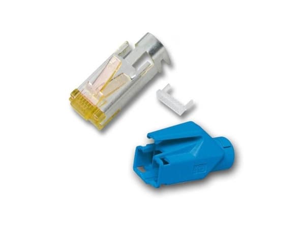 EFB Elektronik H7642.7-100, RJ-45, Blå, Hankoppling, Rak, Cat6a, S/UTP (STP)