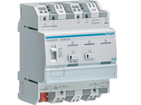 Hager TXA662AN, -5 - 45 ° C, Grå, IP20, 1 styck