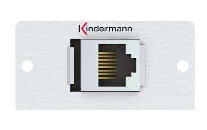 Kindermann 7444000527. liitäntätyyppi: RJ-45, moduulien määrä (max): 1 moduuli(t). tuotteen väri: alumiini, materiaali: alumiini. leveys: 50 mm, syvy Alumiini