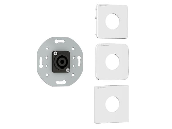 Kindermann 7456000413, Speakon, 1 modul/-er, Svart, Vit, Plast, 40 A, 4 cm