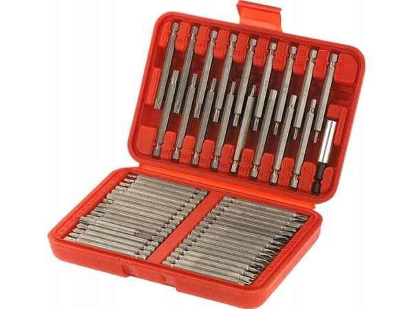 Cimco 114606, 50 kpl, Kuusikulmainen (metrinen), Phillips, Pozidriv, Paikka, PH 1,PH 2, PZ 1,PZ 2, T10,T15,T20,T25,T30,T40, TR30,TR35,TR40