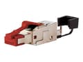 Miniatyrbild 1 av 4: METZ CONNECT - Nätverkskontakt - RJ-45 (hane) straight - skärmad - halogenfri, hakfri - röd