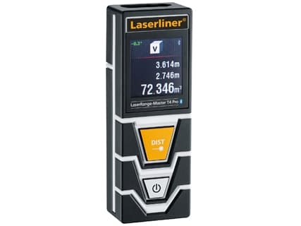 Laserliner LaserRange-Master T4 Pro, Laseretäisyysmittari, m, Musta, Oranssi, Valkoinen, Digitaalinen, LCD, 1+2