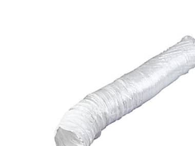 Duka flexslange Ø127X6000 mm - PE, Hvid, Tåler op til 80 grader