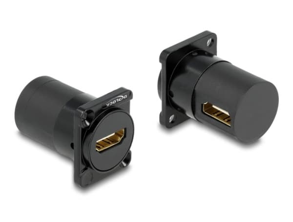 Delock D-Type Module - Modulkontaktplatta med insnäppsfästen - kan monteras på panel - HDMI - svart