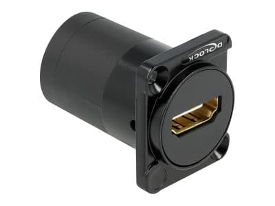 Delock D-Type Module - Modulkontaktplatta med insnäppsfästen - kan monteras på panel - HDMI - svart